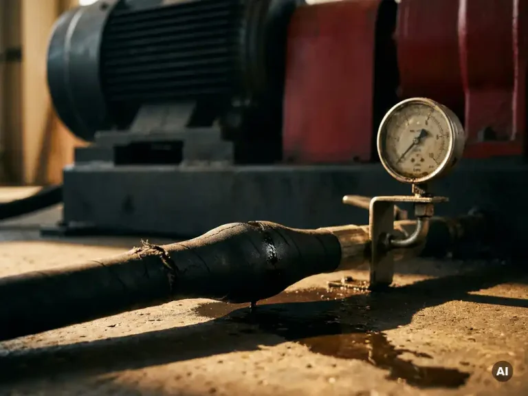 Kan een versleten hydraulische slang drukverlies veroorzaken?