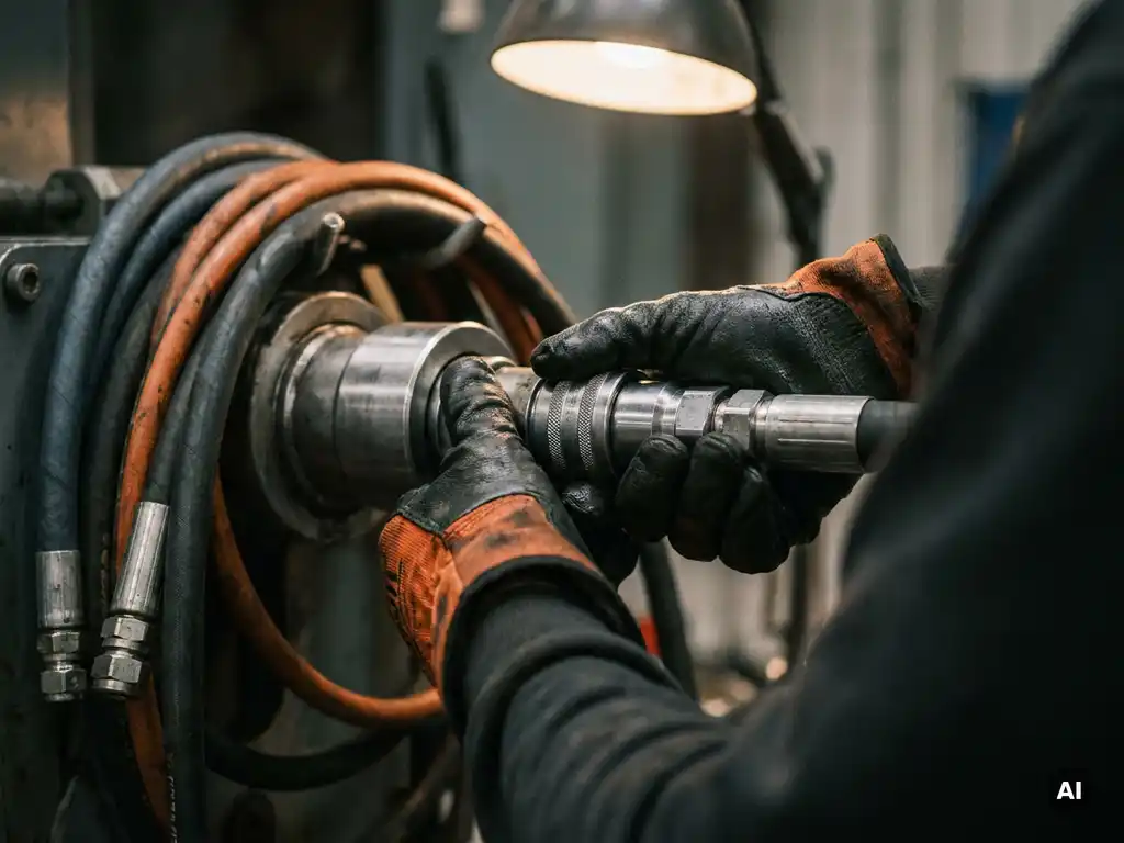 Hoe sluit je een hydraulische snelkoppeling correct aan?